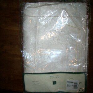 Vintage tablecloth Cotton Blend damask Ivory Tuscany Fruit 52”x70” Mervyns 80's